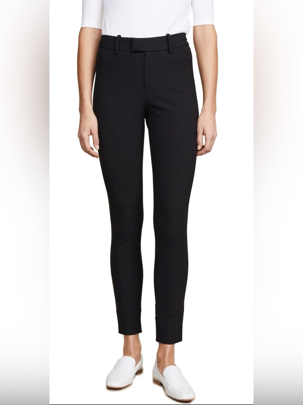 AYR The Arrow Slim High Rise Cropped Career Pants Black Size 2